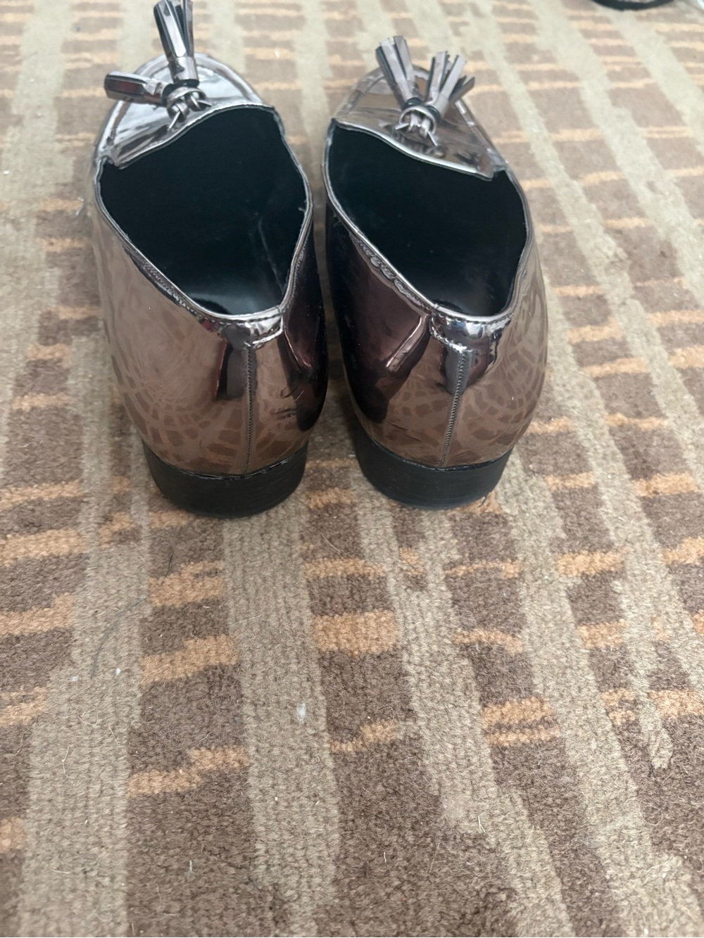 Bandolino Metallic Silver Tassel Loafers - Picture 4 of 5